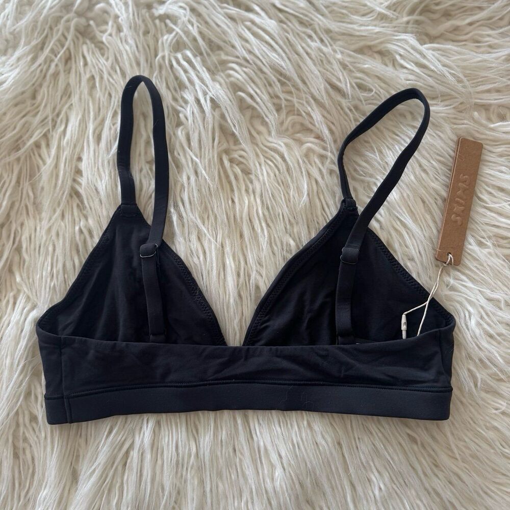 Skims Fits Everybody Triangle Bralette Onyx Size Small - Picture 7 of 8